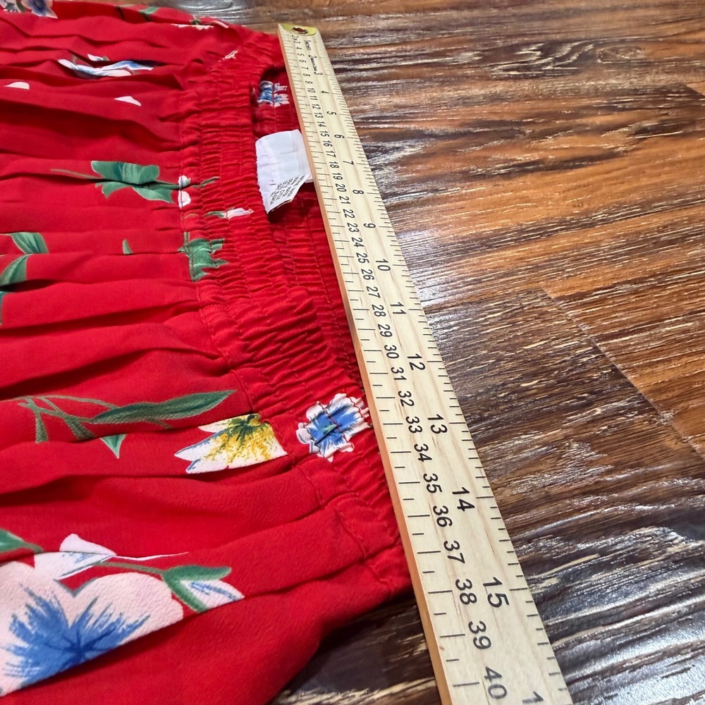 VTG Alfred Dunner Red Floral 2 Pc Set Pleated Skirt Button Down Shirt Size 14 16 - Picture 8 of 10